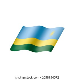 Rwanda flag, vector illustration