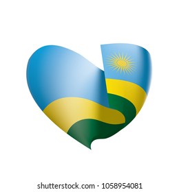 Rwanda flag, vector illustration