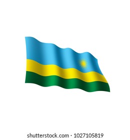 Rwanda flag, vector illustration on a white background