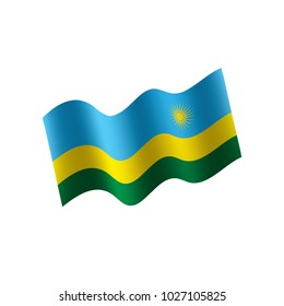 Rwanda flag, vector illustration on a white background