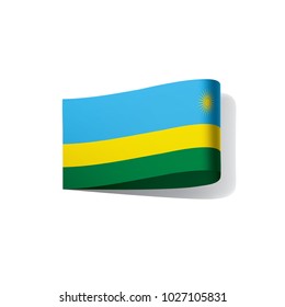 Rwanda flag, vector illustration on a white background