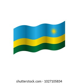 Rwanda flag, vector illustration on a white background