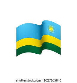 Rwanda flag, vector illustration on a white background