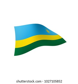 Rwanda flag, vector illustration on a white background