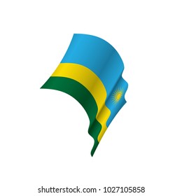 Rwanda flag, vector illustration on a white background