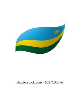 Rwanda flag, vector illustration on a white background
