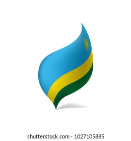 Rwanda flag, vector illustration on a white background