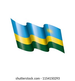 Rwanda flag, vector illustration on a white background