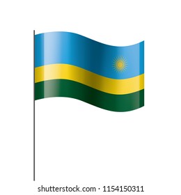 Rwanda flag, vector illustration on a white background