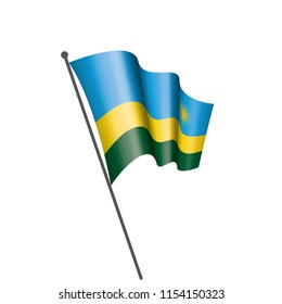 Rwanda flag, vector illustration on a white background