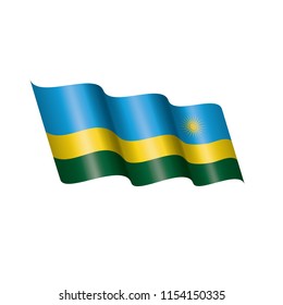 Rwanda flag, vector illustration on a white background