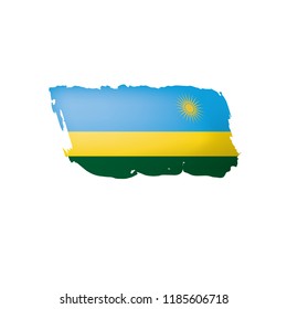Rwanda flag, vector illustration on a white background.
