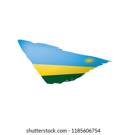 Rwanda flag, vector illustration on a white background.