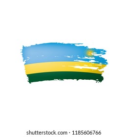 Rwanda flag, vector illustration on a white background.
