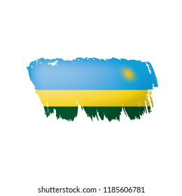 Rwanda flag, vector illustration on a white background.