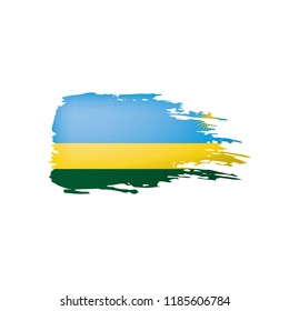 Rwanda flag, vector illustration on a white background.