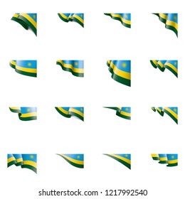 Rwanda flag, vector illustration on a white background