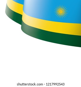 Rwanda flag, vector illustration on a white background