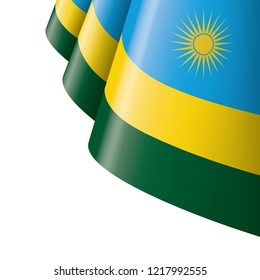 Rwanda flag, vector illustration on a white background