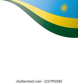 Rwanda flag, vector illustration on a white background