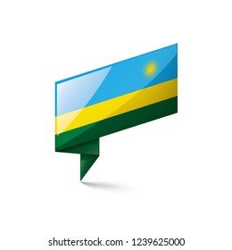 Rwanda flag, vector illustration on a white background