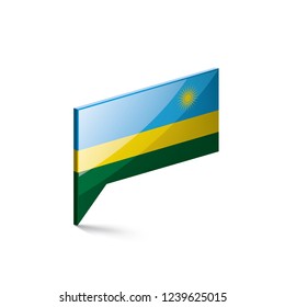 Rwanda flag, vector illustration on a white background