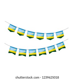 Rwanda flag, vector illustration on a white background