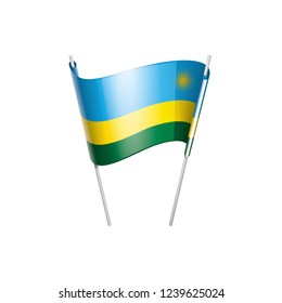 Rwanda flag, vector illustration on a white background