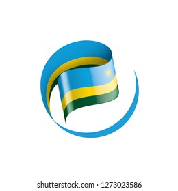 Rwanda flag, vector illustration on a white background
