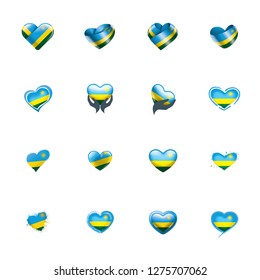 Rwanda flag, vector illustration on a white background