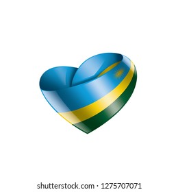 Rwanda flag, vector illustration on a white background