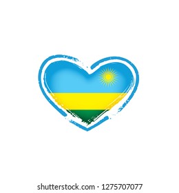 Rwanda flag, vector illustration on a white background