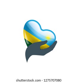 Rwanda flag, vector illustration on a white background
