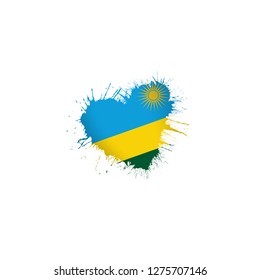 Rwanda flag, vector illustration on a white background