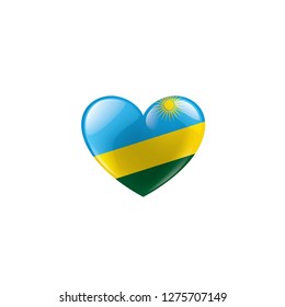 Rwanda flag, vector illustration on a white background
