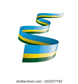 Rwanda flag, vector illustration on a white background