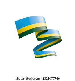 Rwanda flag, vector illustration on a white background