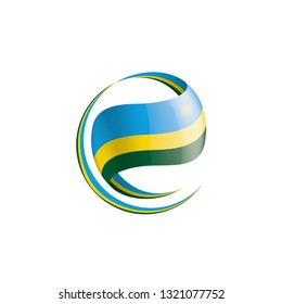 Rwanda flag, vector illustration on a white background