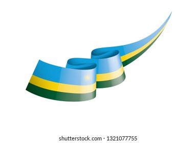 Rwanda flag, vector illustration on a white background