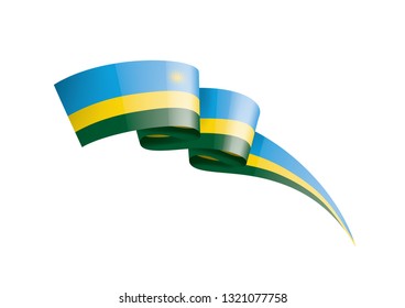 Rwanda flag, vector illustration on a white background