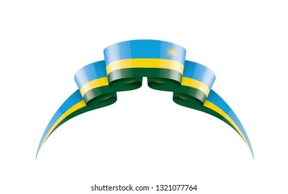Rwanda flag, vector illustration on a white background