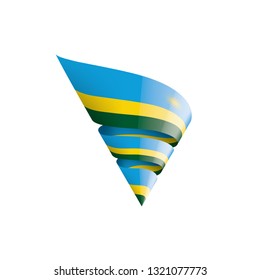 Rwanda flag, vector illustration on a white background