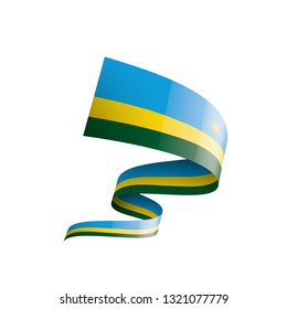 Rwanda flag, vector illustration on a white background