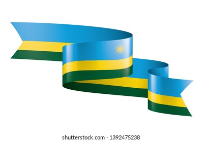 Rwanda flag, vector illustration on a white background