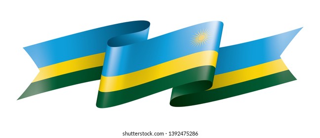 Rwanda flag, vector illustration on a white background