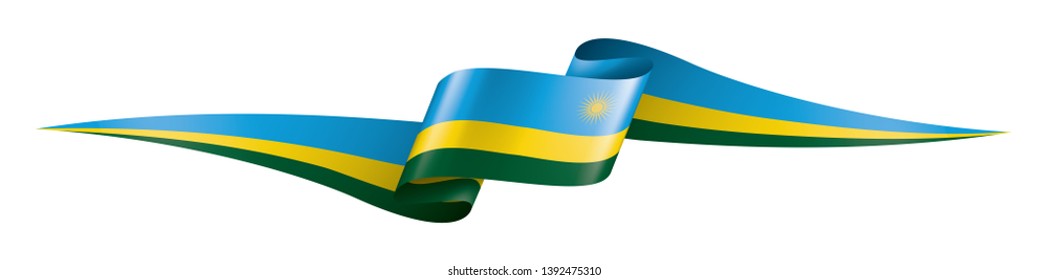 Rwanda flag, vector illustration on a white background