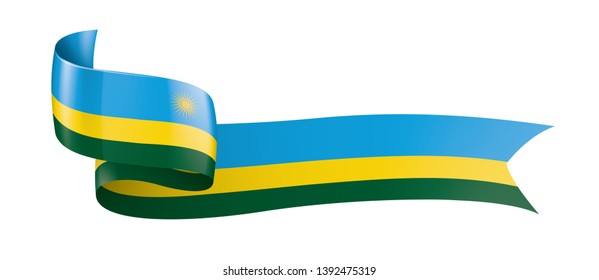 Rwanda flag, vector illustration on a white background