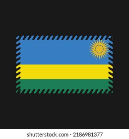 Vector de bandera de Ruanda. Bandera nacional