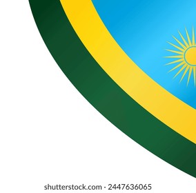 Rwanda flag wave isolated on png or transparent background vector illustration.