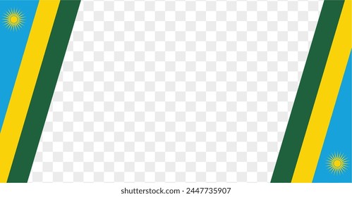 Rwanda flag wave isolated on png or transparent background vector illustration.